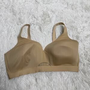 CACIQUE / tan nude lightly lined no-wire bra / 40DDD